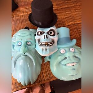 Set of Three Blue Halloween Masks